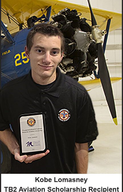 Thunderbird Field II Veterans Memorial, Inc. Aviation Scholarship Program Awards Kobe Lomasney