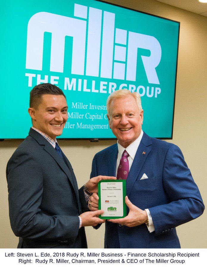 The Miller Group Awards Eleventh Annual Rudy R. Miller Business – Finance Scholarship to Arizona State University Student