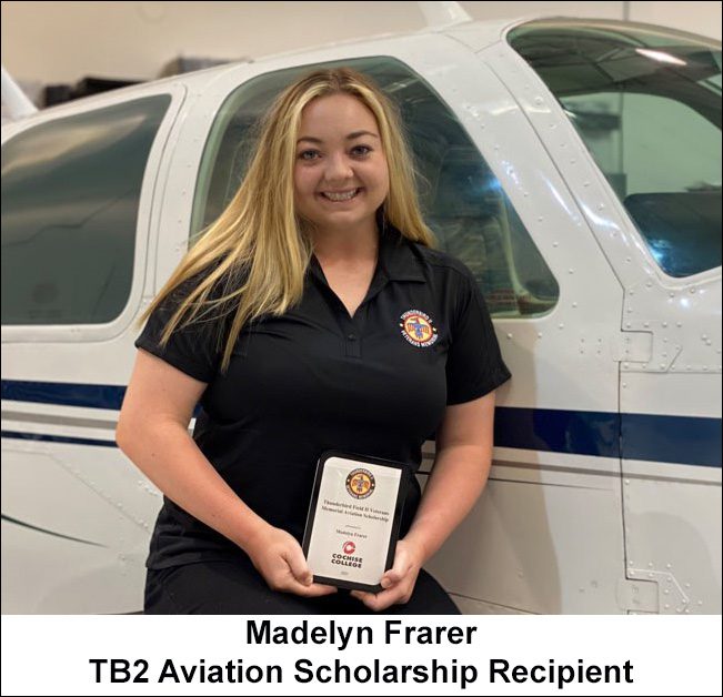 Cochise College Student Receives Thunderbird Field II Veterans Memorial, Inc. Aviation Scholarship Award